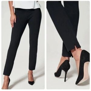 SPANX Black Ankle-Length Slim Ponte Pants